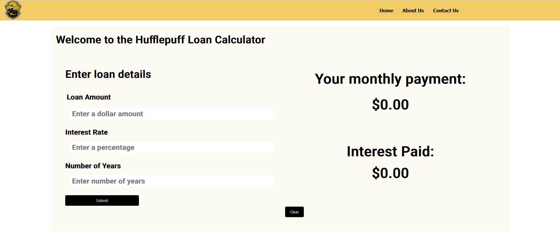 Screenshot of Loan App