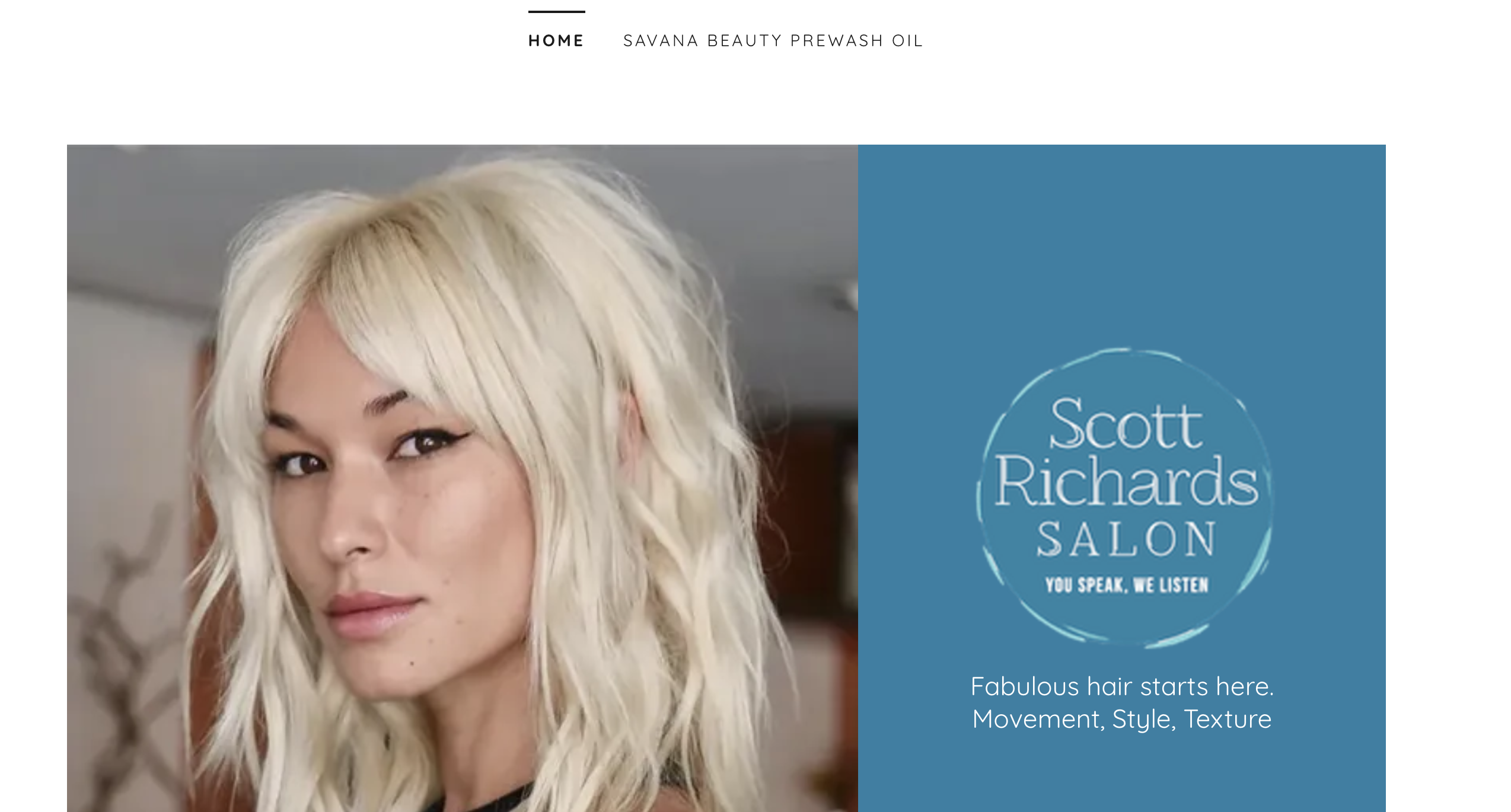 Screenshot of Scott Richards Salon.